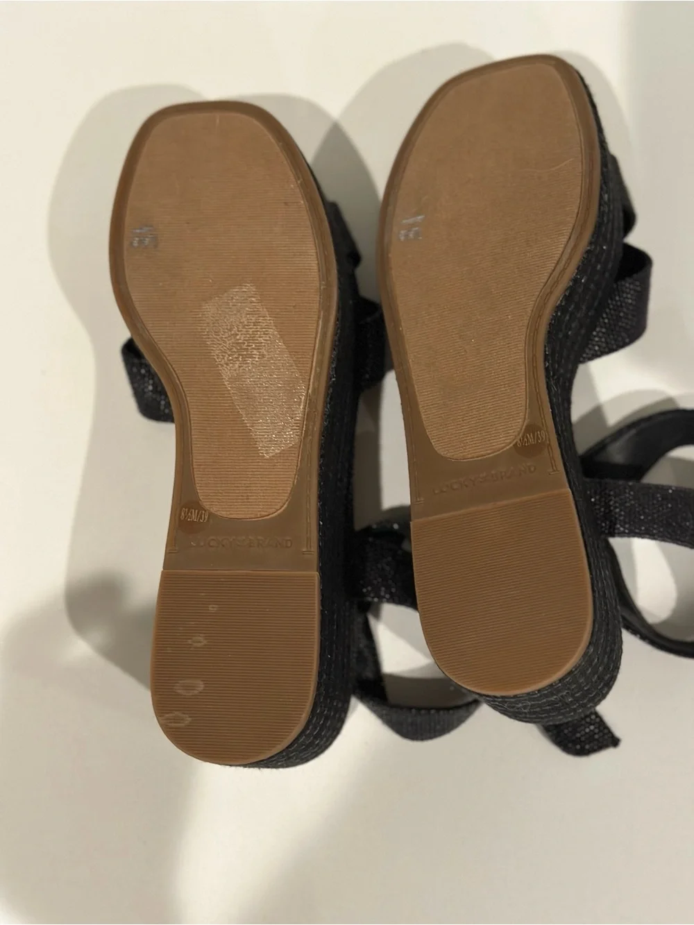 Lucky Brand Women's Bikaro Espadrille Wedge Sandals NWOT, black, 8.5m